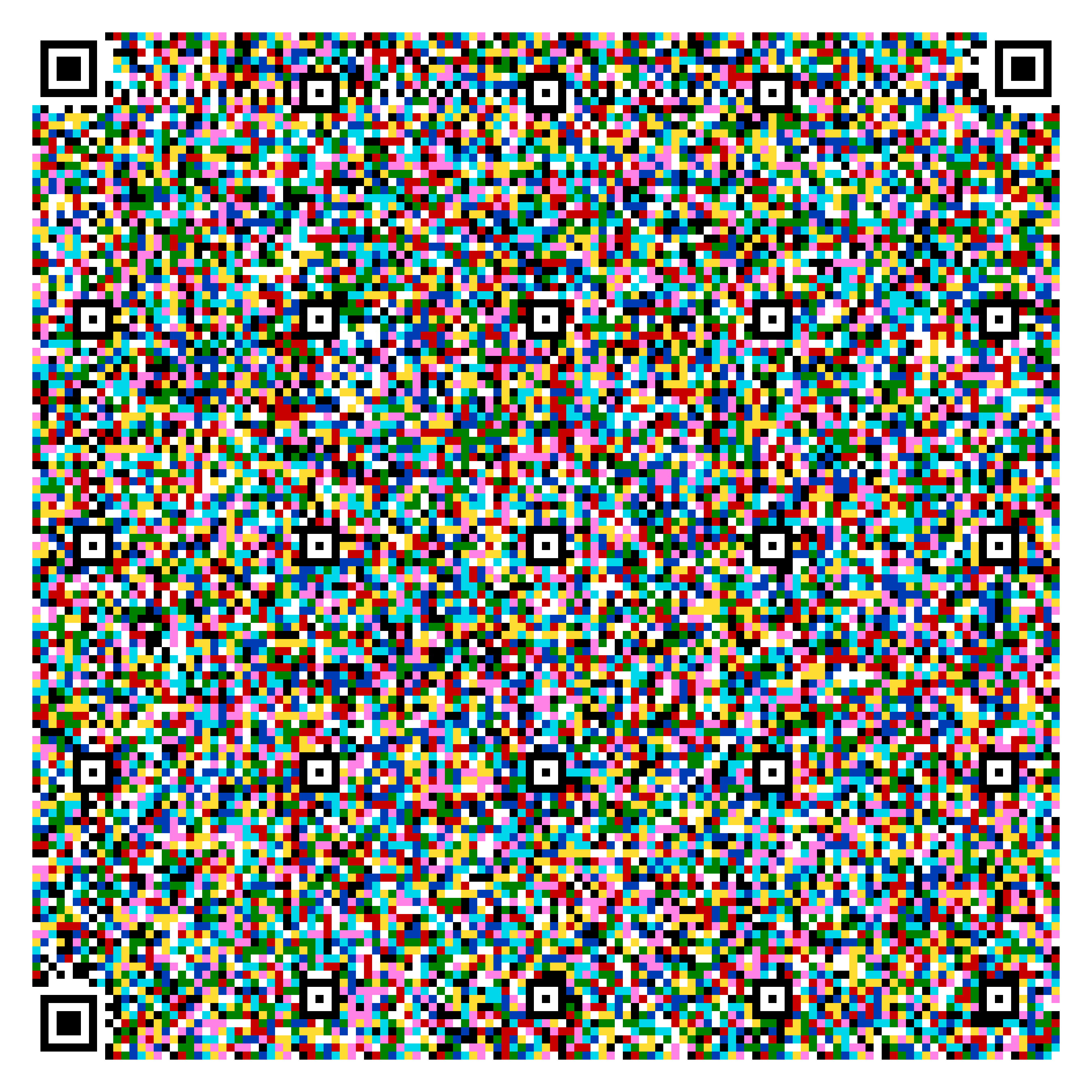 HCC2D8 symbol encoding Tintern Abbey, Color Palette Model 1 (Screen)